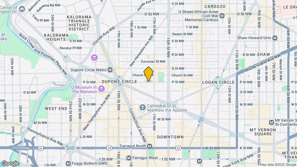 1718 P St NW, Unit 612 Map and Location Details