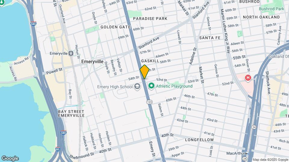 5304 San Pablo Ave Map and Location Details