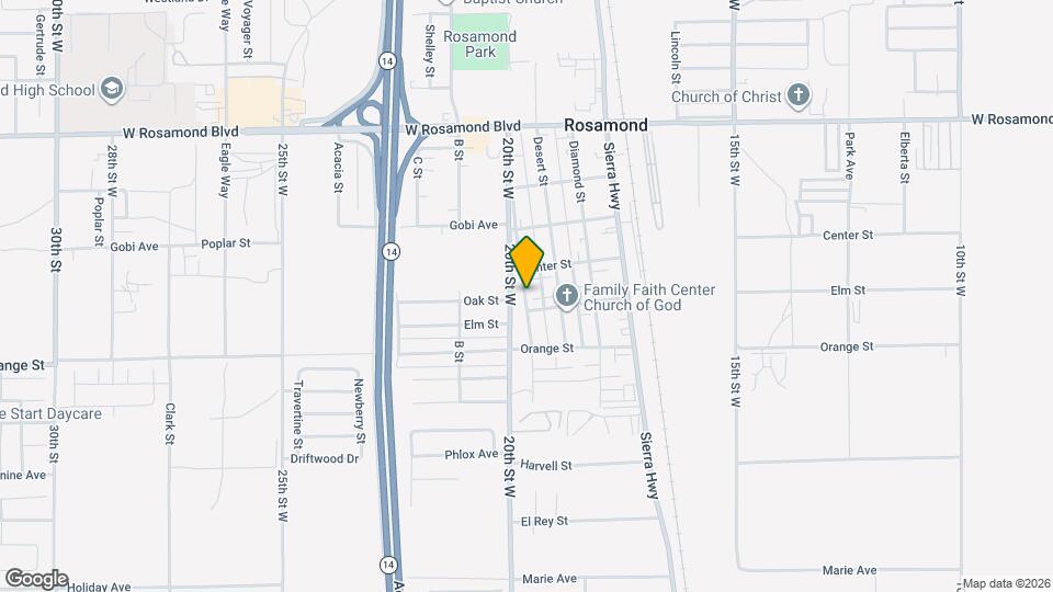 Rosamond Village Apartments Map and Location Details
