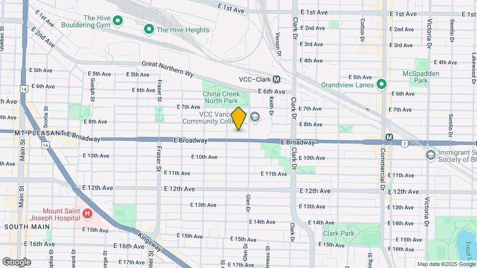 1055 Broadway E Map and Location Details