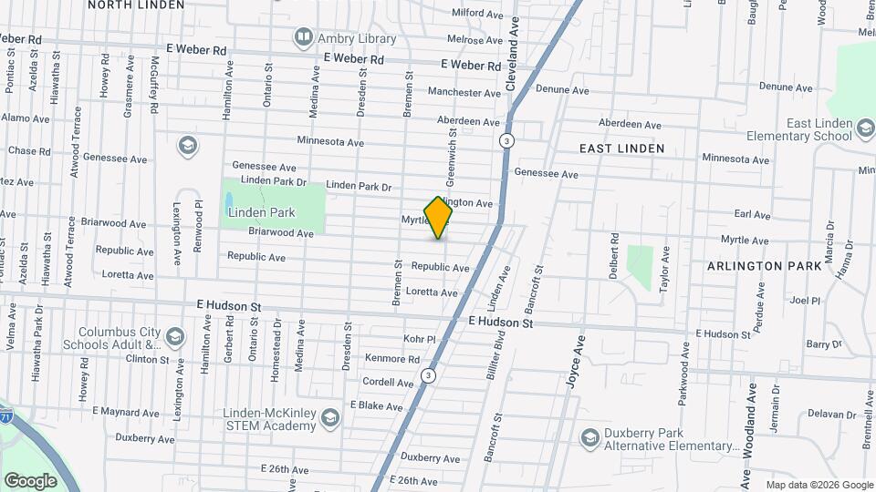 1573 Briarwood Ave Map and Location Details