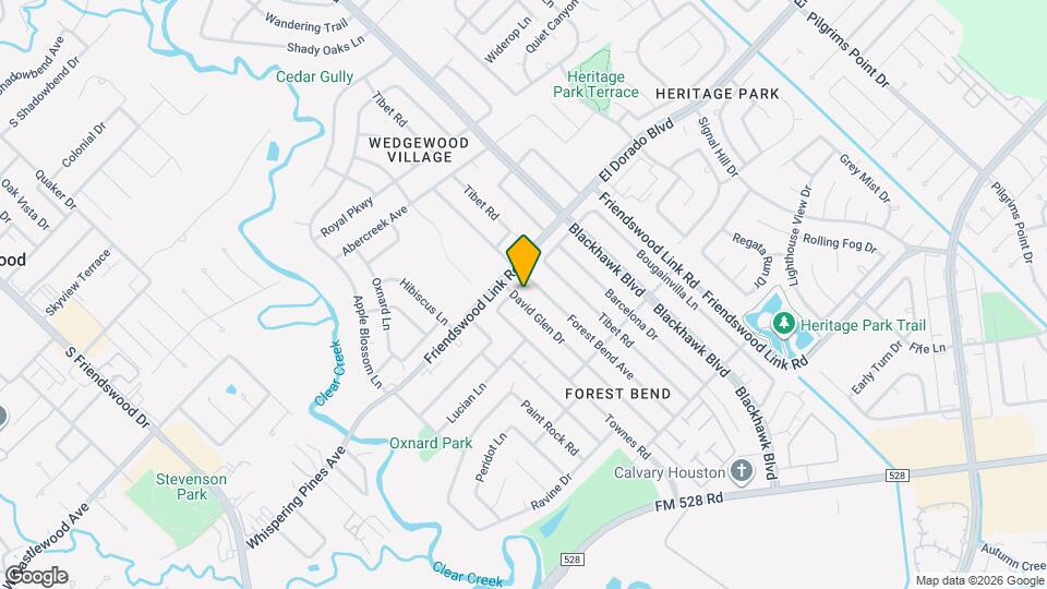 16607 David Glen Dr Map and Location Details