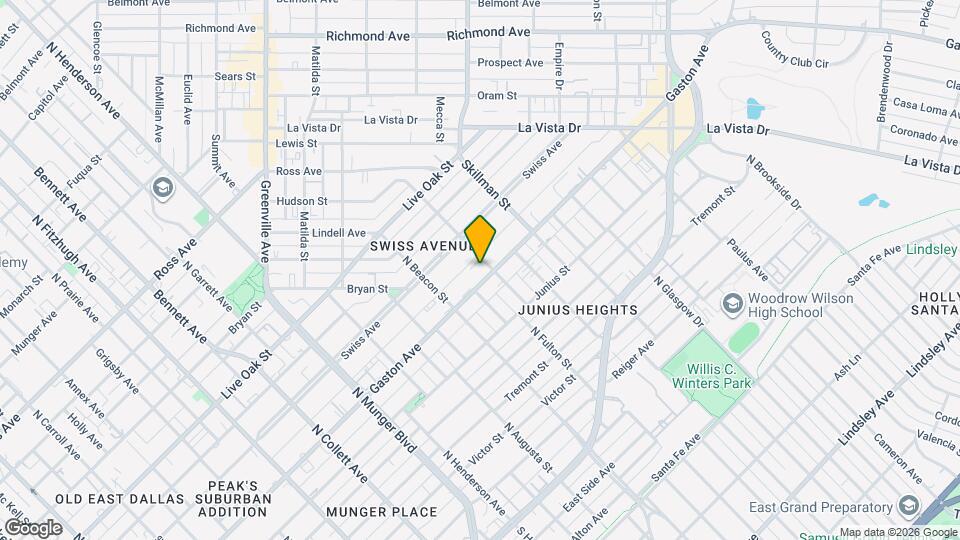 5647 Gaston Ave, Unit 218 Map and Location Details