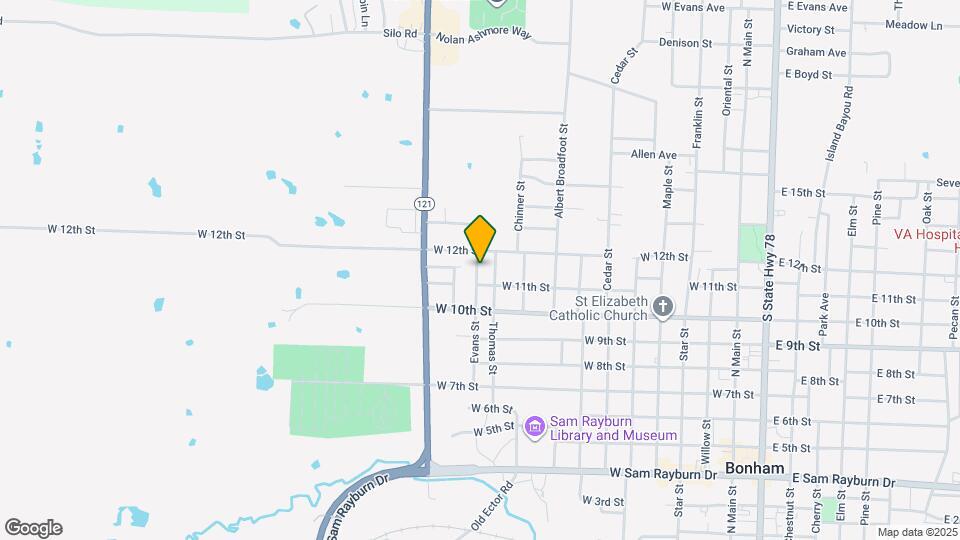 1104 Evans St Map and Location Details