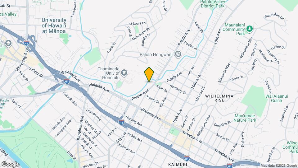 1356 Palolo Ave Map and Location Details