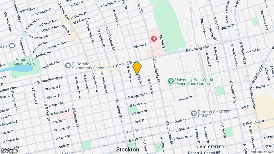 1307 N San Joaquin St Mapa y Detalles de la Ubicación