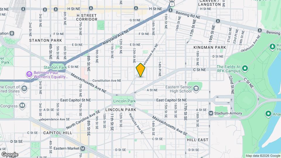 1316 Constitution Ave NE, Unit 1 Map and Location Details