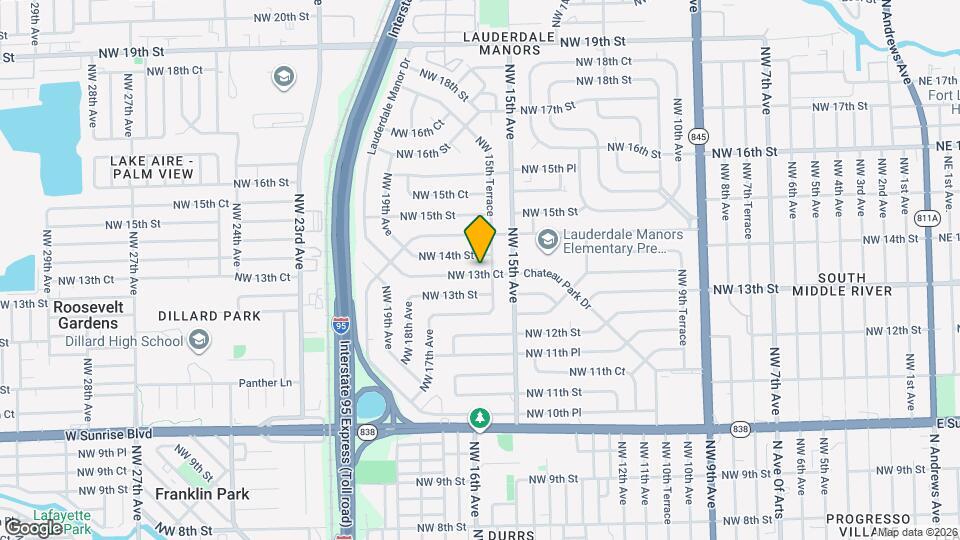 1525 NW 13th Ct Map and Location Details