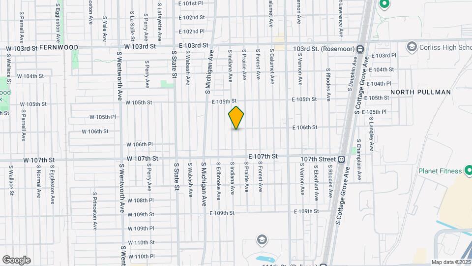 10605 S Indiana Ave Mapa y Detalles de la Ubicación