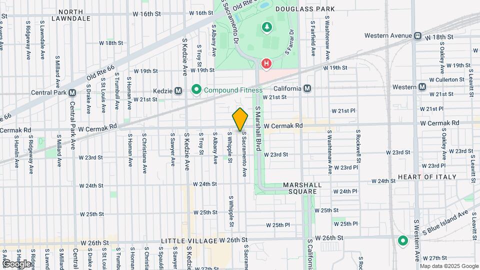2214 S Sacramento Ave Map and Location Details