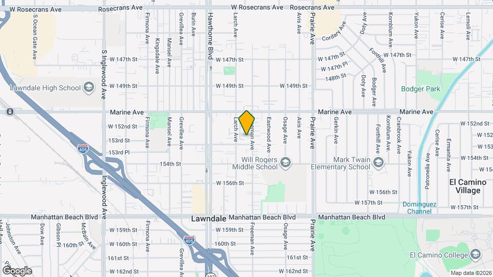 15229 Freeman Ave Mapa y Detalles de la Ubicación