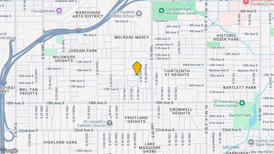 1700 15th Ave S Map and Location Details