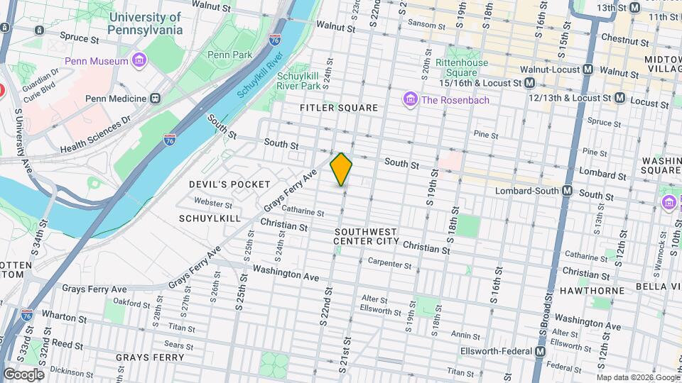 2205 Fitzwater St Map and Location Details