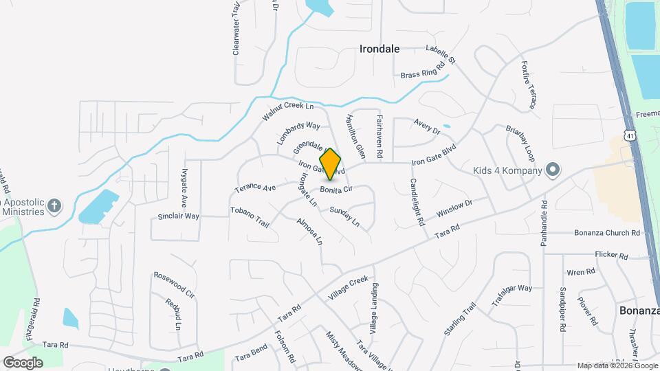 1104 Bonita Cir Map and Location Details