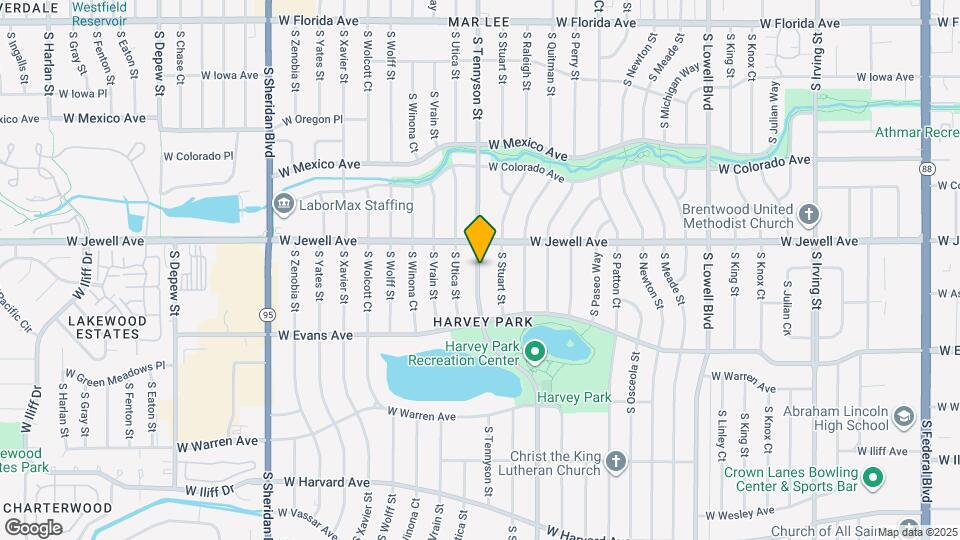 1954 S Tennyson St Map and Location Details