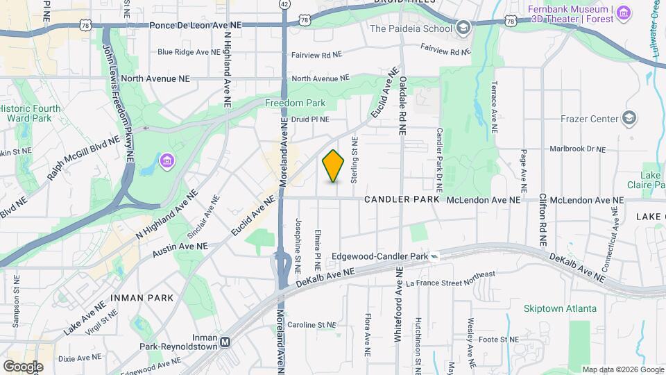 412 Candler St NE, Unit Front Map and Location Details