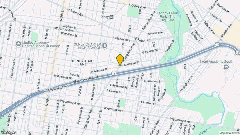 5027 Rising Sun Ave Map and Location Details