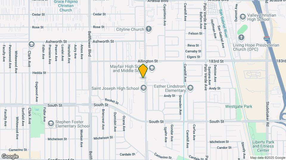 5919 Woodruff Ave Map and Location Details