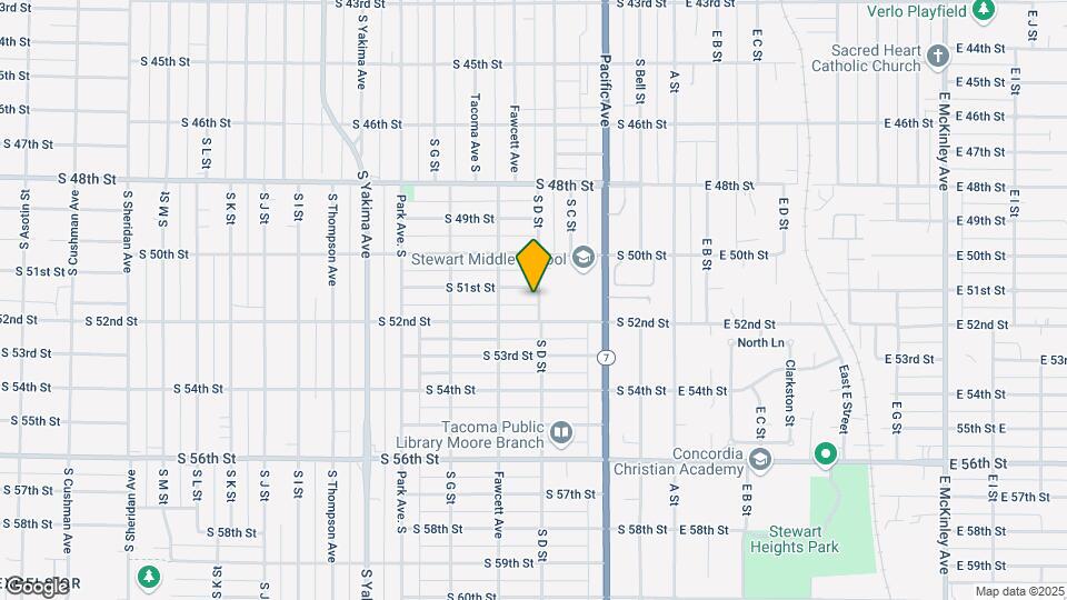 5108 S D St Map and Location Details