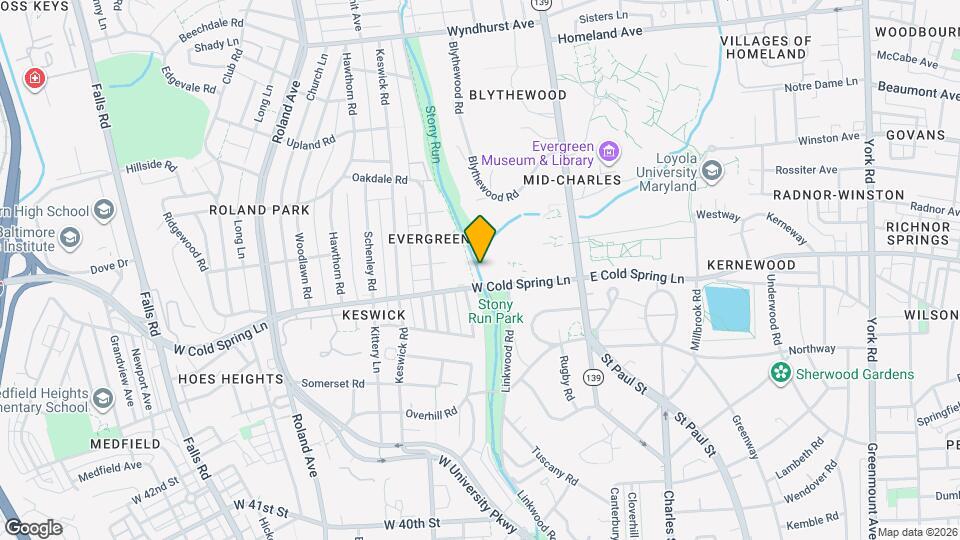 10XX E Cold Spring Ln Map and Location Details