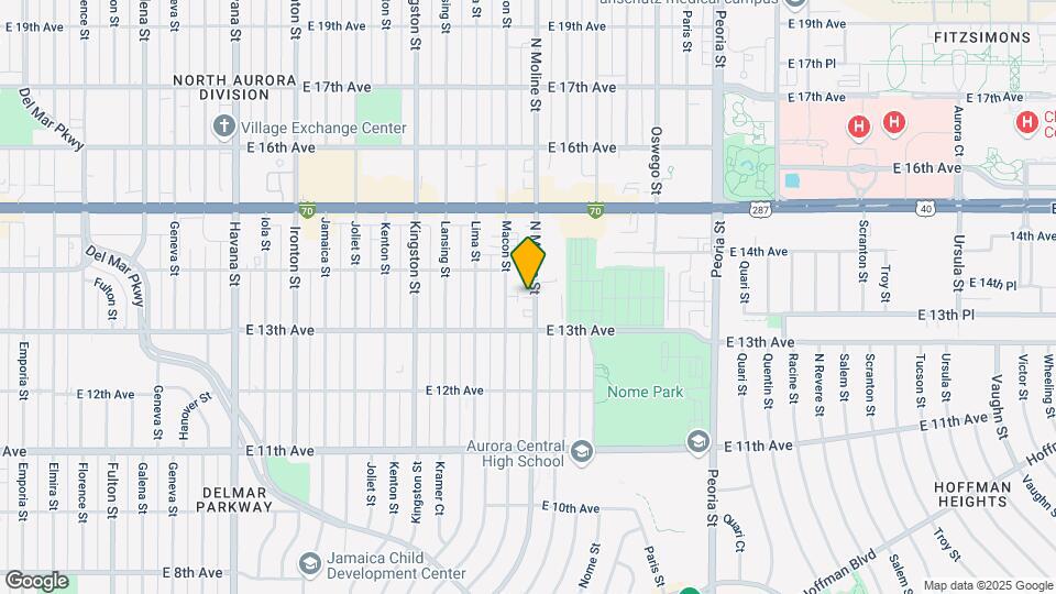 1355 Moline St Mapa y Detalles de la Ubicación