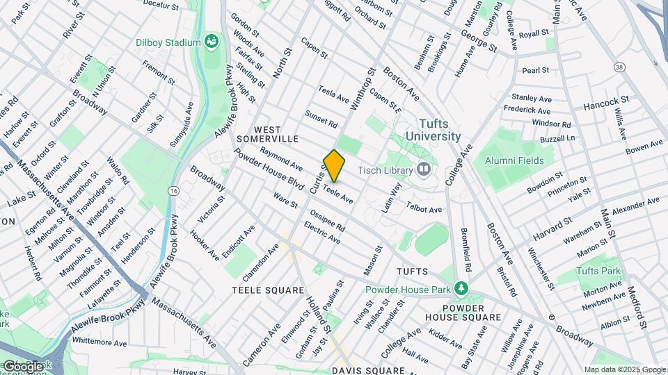 33 Teele Ave, Unit 1 Map and Location Details