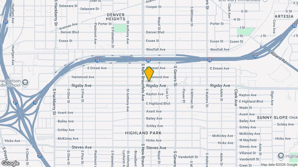 719 Rigsby Ave Mapa y Detalles de la Ubicación