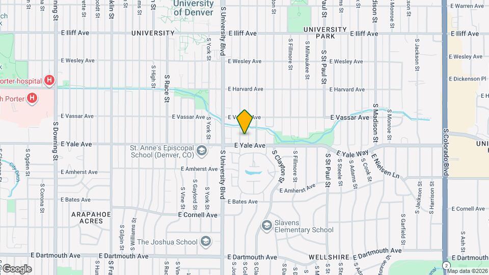 2670 S Josephine St Map and Location Details