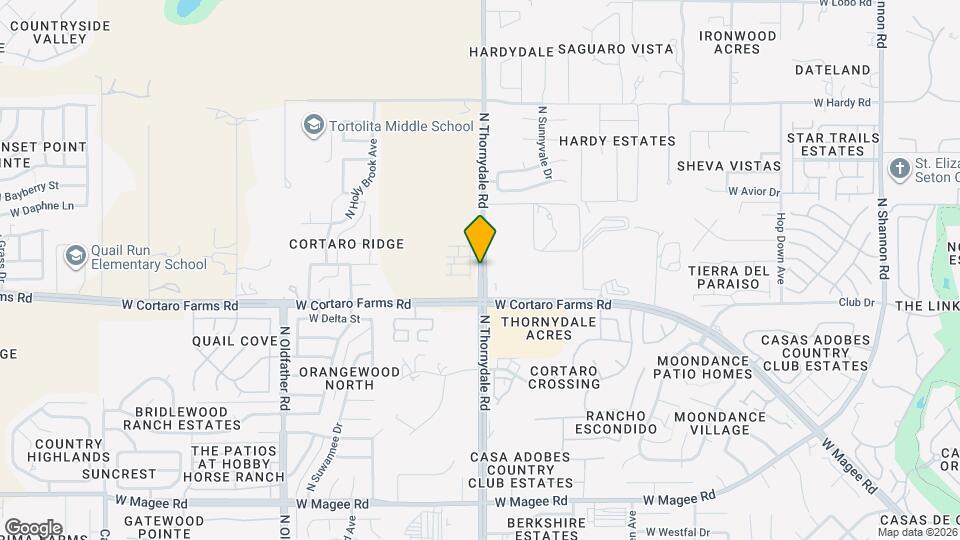 8453 N Thornydale Rd Map and Location Details