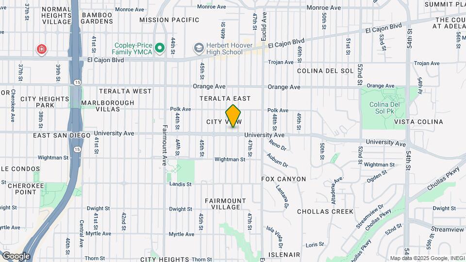 4626 University Ave Map and Location Details