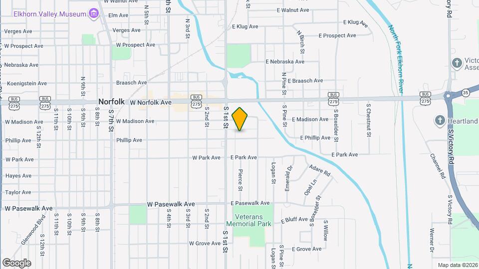 111 E Phillip Ave Map and Location Details