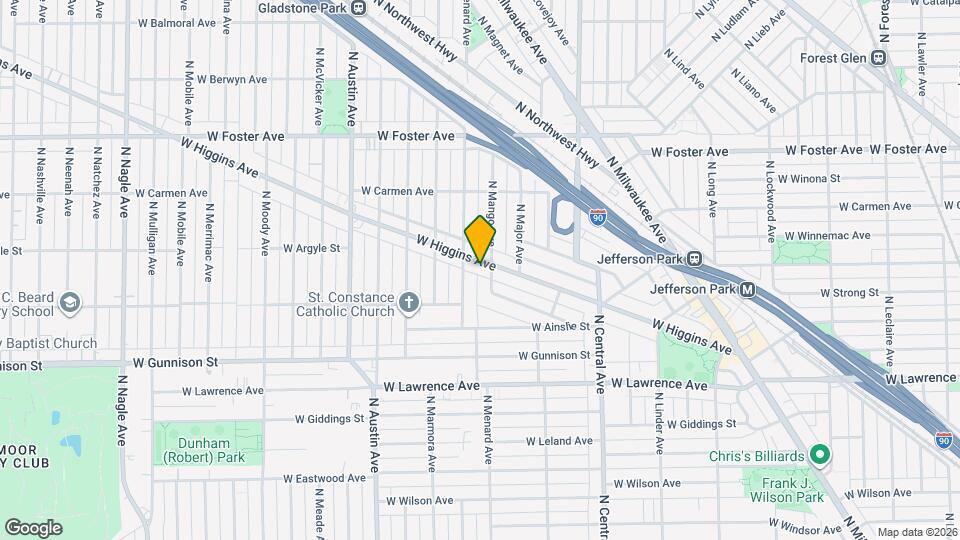 5753 W Higgins Ave Map and Location Details