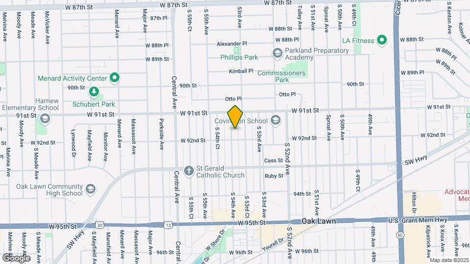 9133 S 54th Ave Map and Location Details