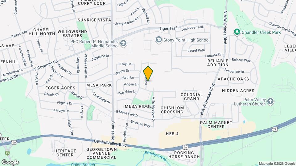 1709 Goodson Ln Mapa y Detalles de la Ubicación