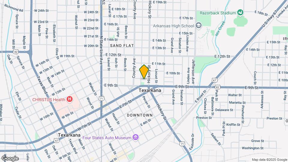 918 Pecan St Map and Location Details