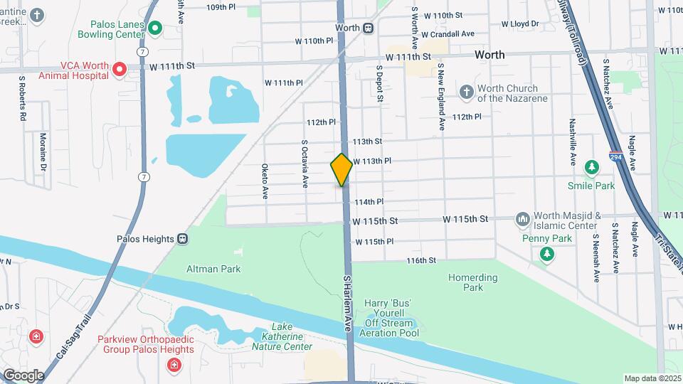11412 S Harlem Ave Map and Location Details