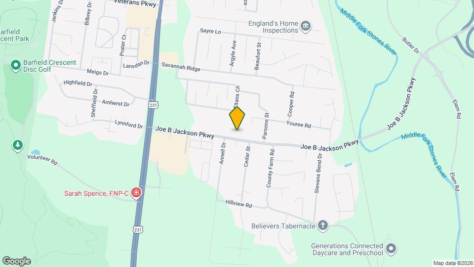 311 Joe B Jackson Pkwy Map and Location Details