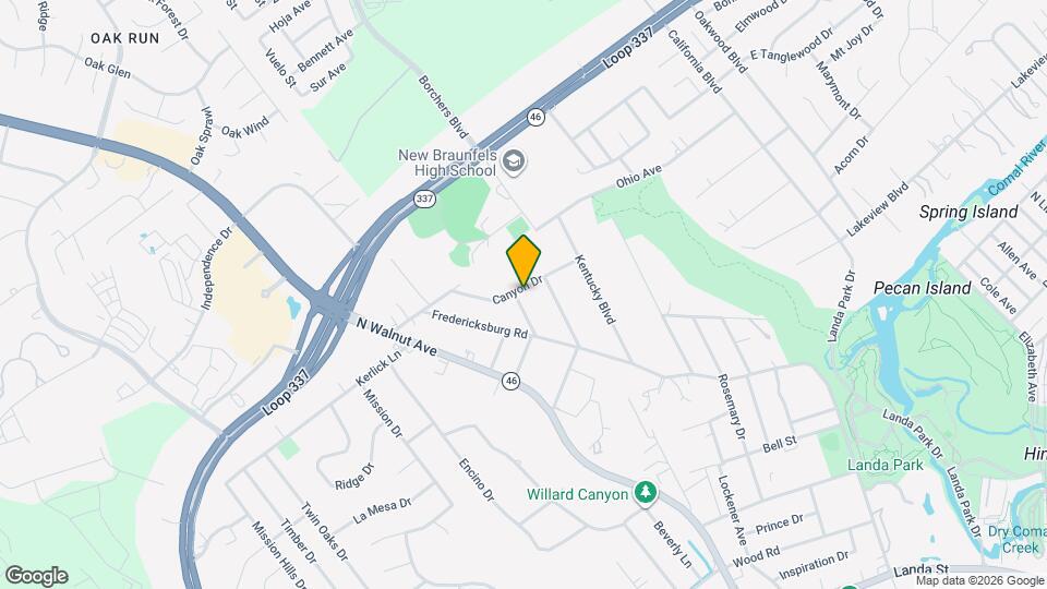 1079 Canyon Dr Map and Location Details