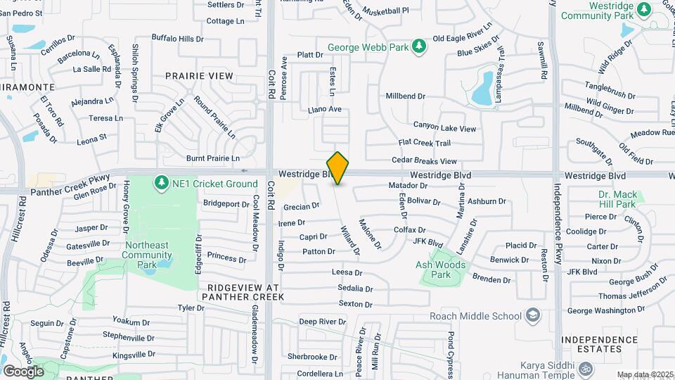 1801 Willard Dr Map and Location Details