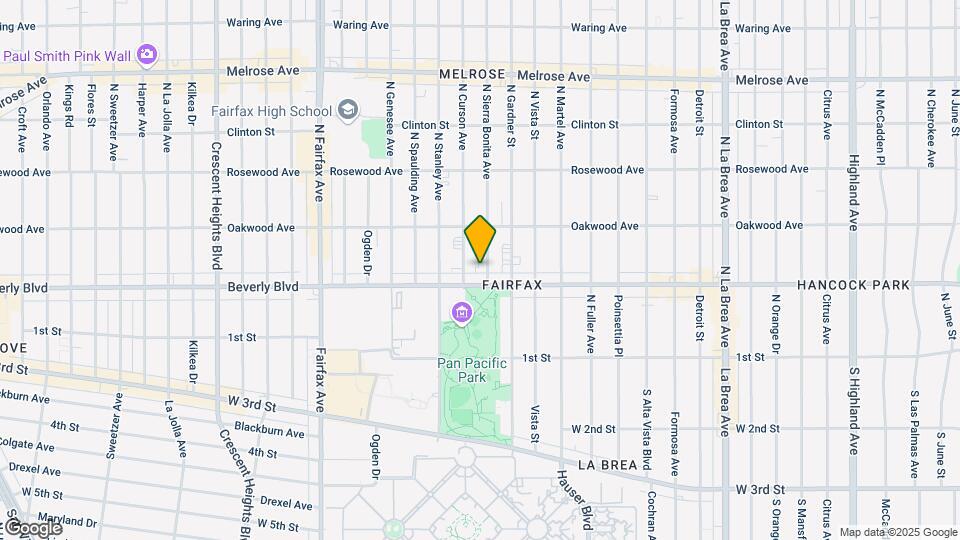 315 N Sierra Bonita Ave Mapa y Detalles de la Ubicación