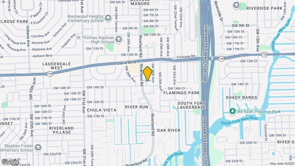 1380 SW 26th Terrace Mapa y Detalles de la Ubicación