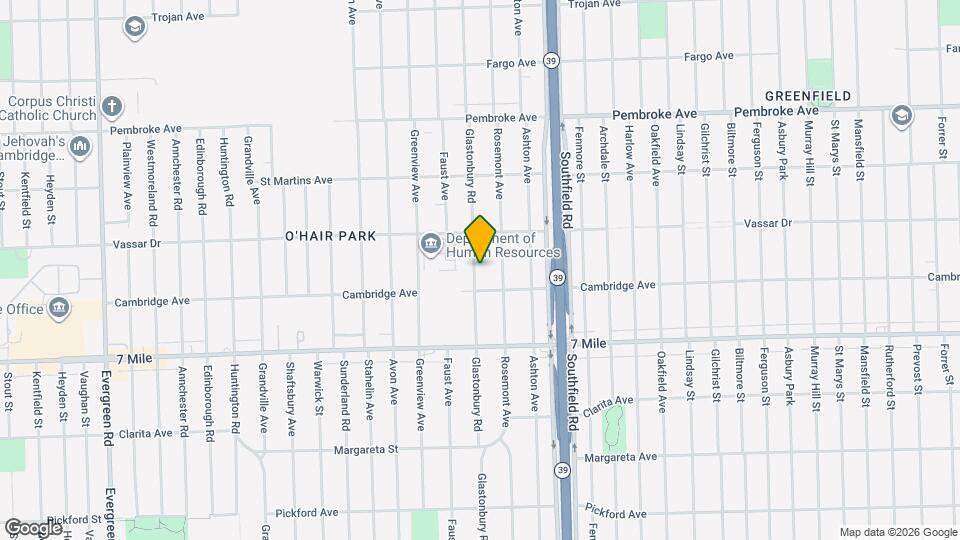 19330 Glastonbury Rd Map and Location Details