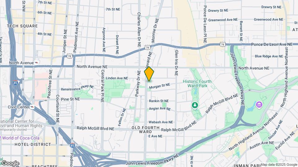 543 NE Boulevard Map and Location Details