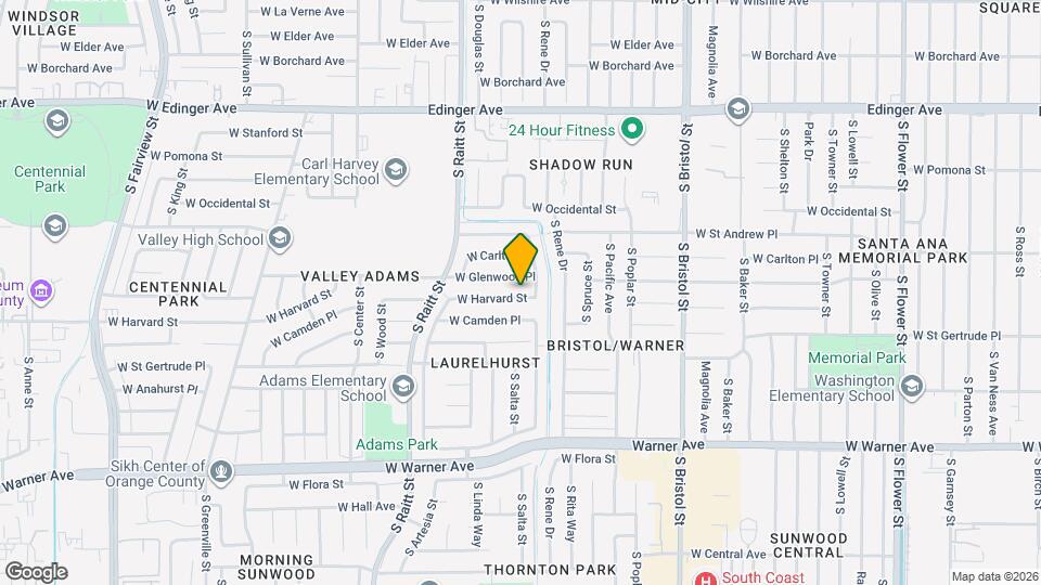 1725 W Harvard St Map and Location Details