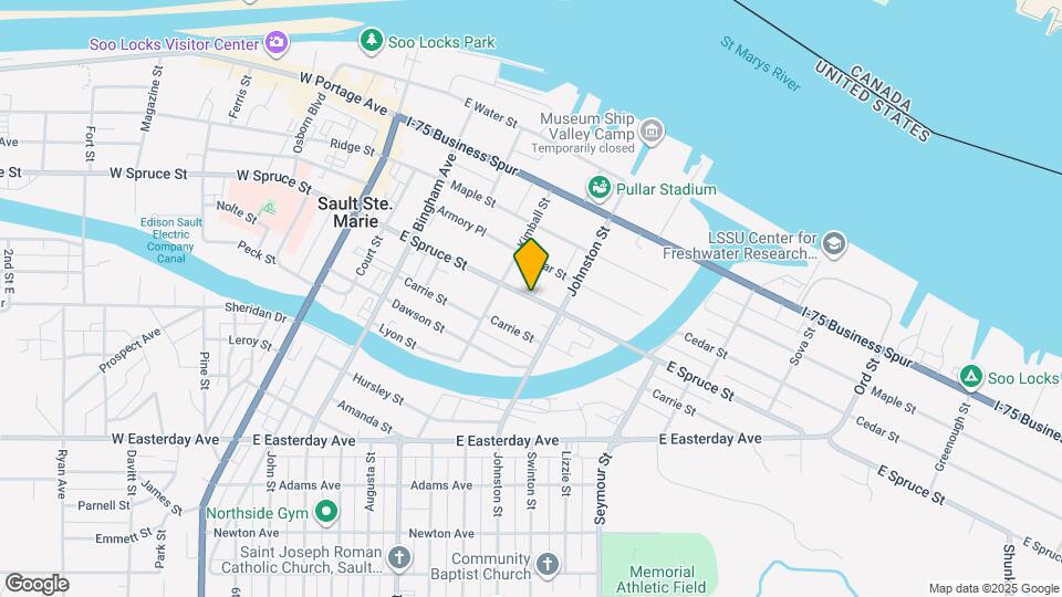 421 E Spruce St Map and Location Details