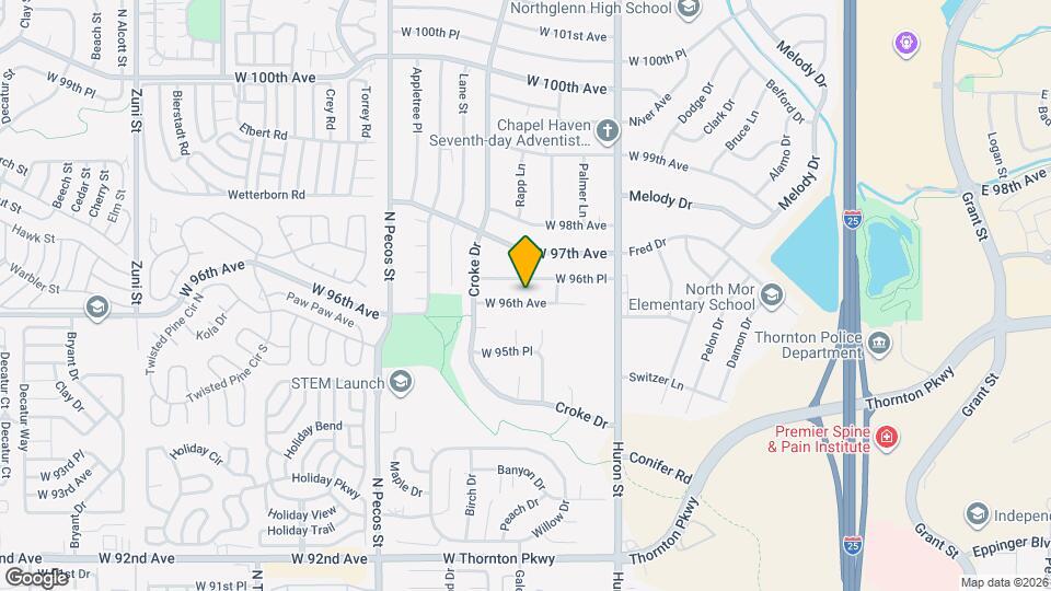 1125 W 96th Ave Map and Location Details