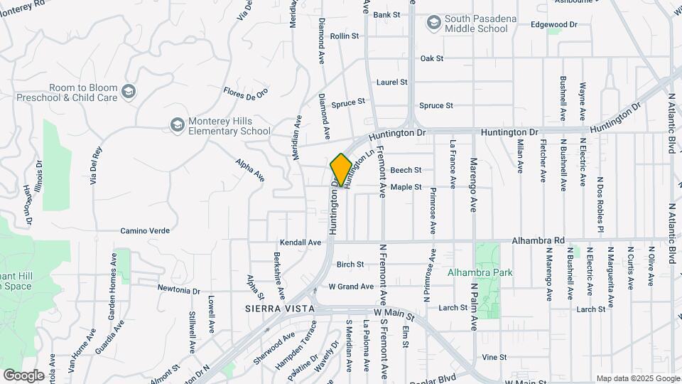 1163 Huntington Dr Map and Location Details