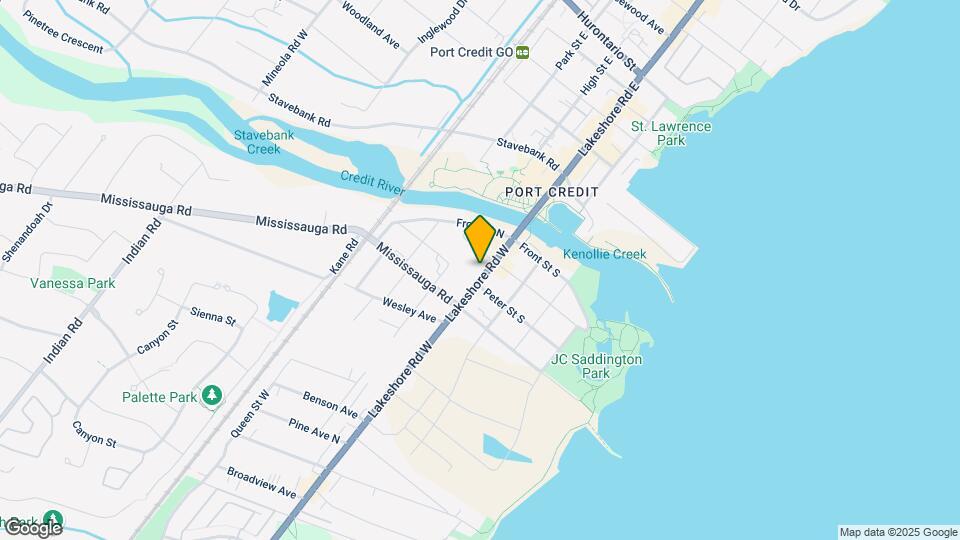 134 Lakeshore Rd W Map and Location Details