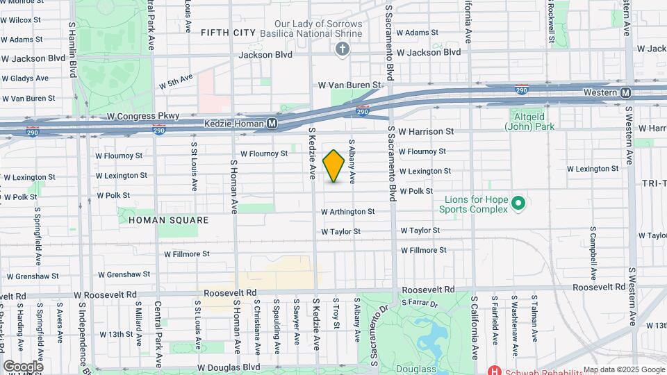 3128 W Polk St Map and Location Details