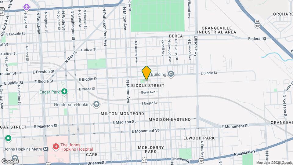 1106 N Lakewood Ave Map and Location Details